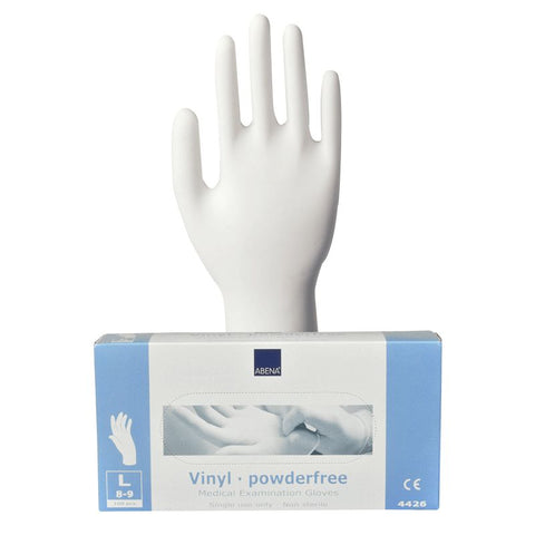 Gants d’examen vinyle non poudré transparent