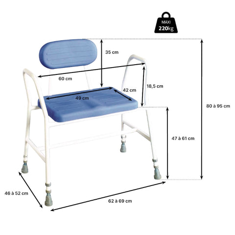 Chaise de douche Confort XXL - Hygiena Santé