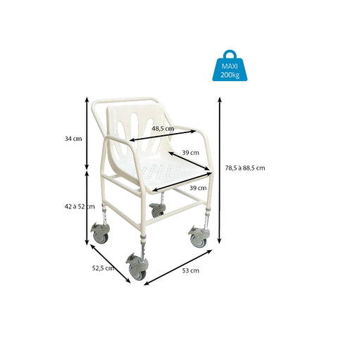 Chaise de douche mobile Nomad - Hygiena Santé