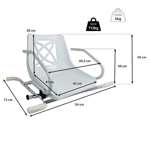 Fauteuil de bain pivotant Stromboli - Hygiena Santé