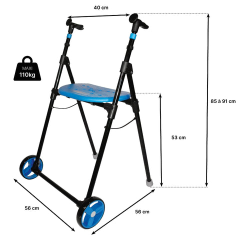 Rollator 2 roues air on