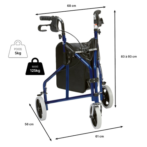 Rollator 3 roues Delta